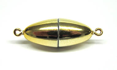 Magnetverschluss 11x25mm Plastik gold glanz